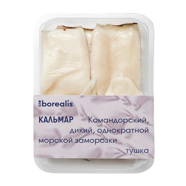 Кальмар командорский тушка без кожи свежемороженый ~ 500 г