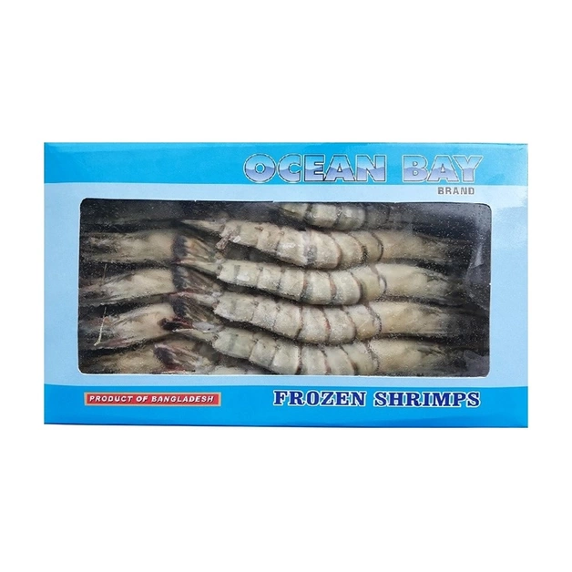 Креветки 13/15 тигровые с головой свежемороженные, Бангладеш - 1 кг