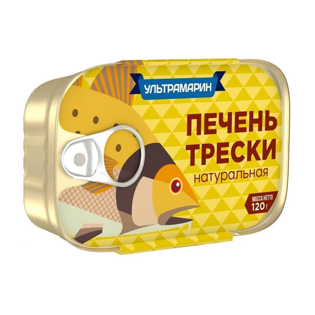 Печень трески «Ультрамарин» натуральная - 120 г