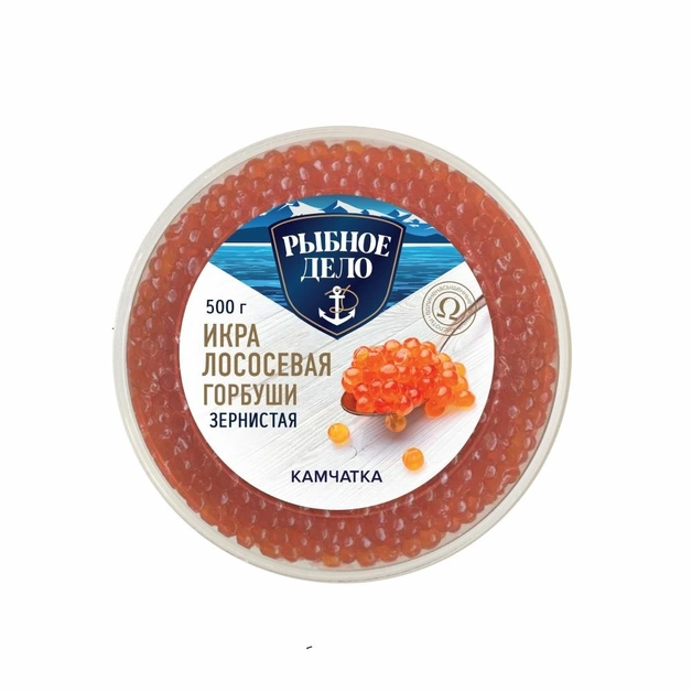 Икра Лососевая Горбуши Рыбное Дело Слабосоленая Камчатка 500г