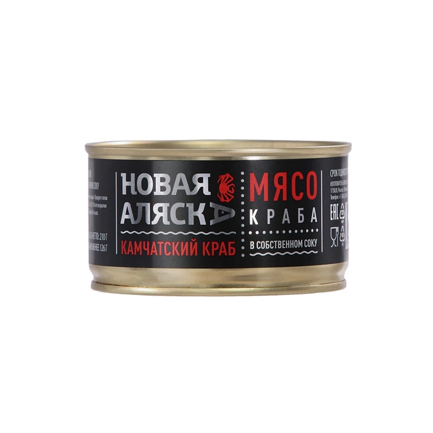 Камчатский краб в собственном соку «Новая Аляска» - 210 г