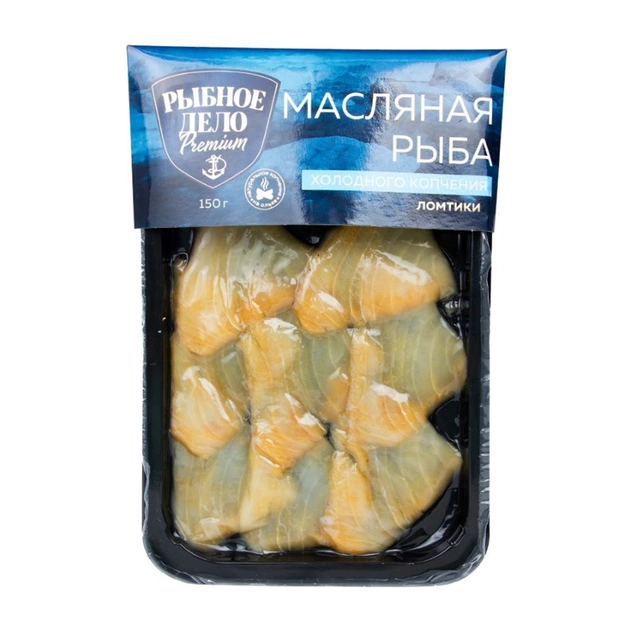 Масляная холодного копчения ломтики «Рыбное Дело» - 150 г