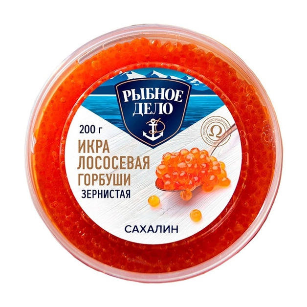 Икра лососевая горбуши «Рыбное Дело», Сахалин - 200 г