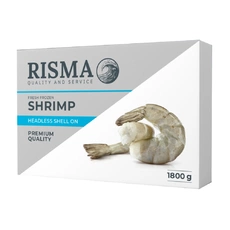 Креветки 21/25 «Risma» в панцире без головы (84-100 шт) - 1,8 кг